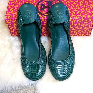 Tory Burch Snakeskin Flat